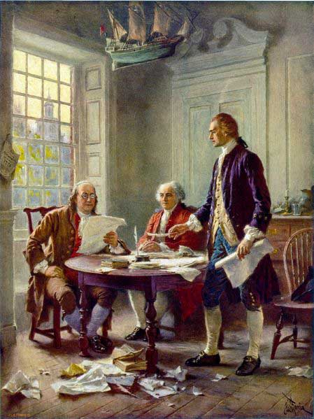 Jean Leon Gerome Ferris Writing the Declaration of Independence, 1776